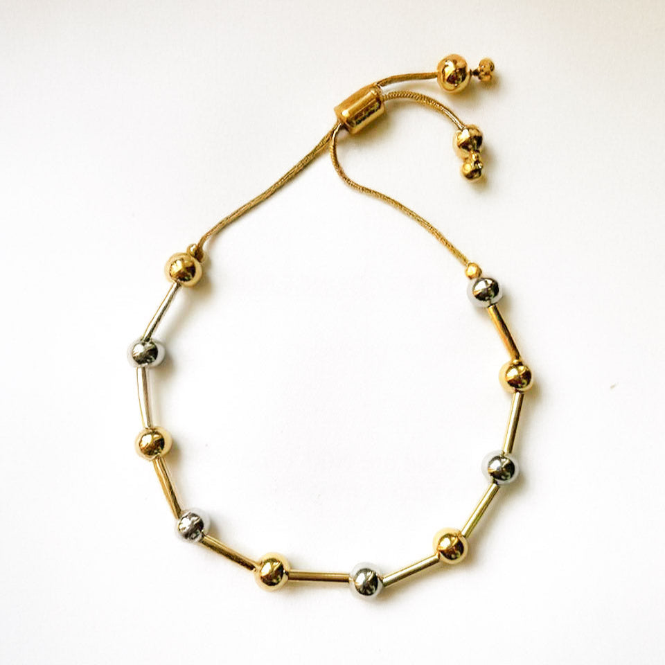 Mix Metal Ball Bracelet