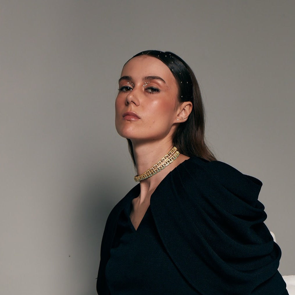 Mauve Grey Hashtag Choker