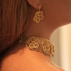 Lace Bloom Gold Choker