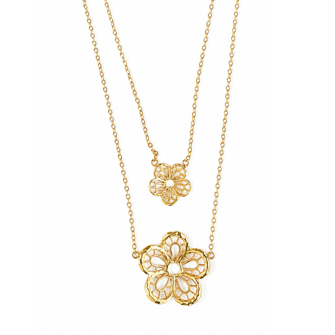 Lace Bloom Gold Necklace