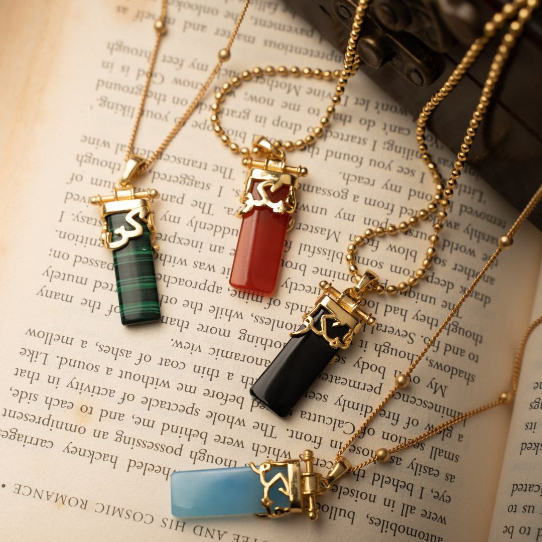Kun Faya Kun Necklace in Red Onyx