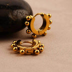 Gold Ball Ear Huggies