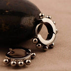 Silver Ball Ear Huggies