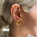 Spiral Gold Hoops
