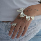Lace Silver Bangle
