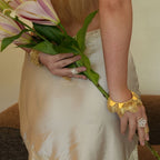 Lace Frill Gold Bangle