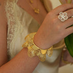 Lace Frill Gold Bangle