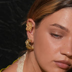 Lace Bloom Gold Earrings