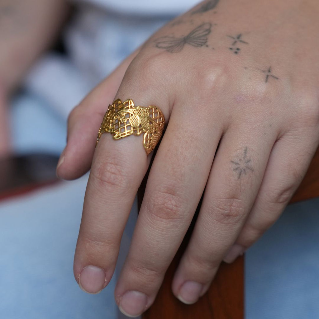 Lacelle Gold Ring/Earcuff