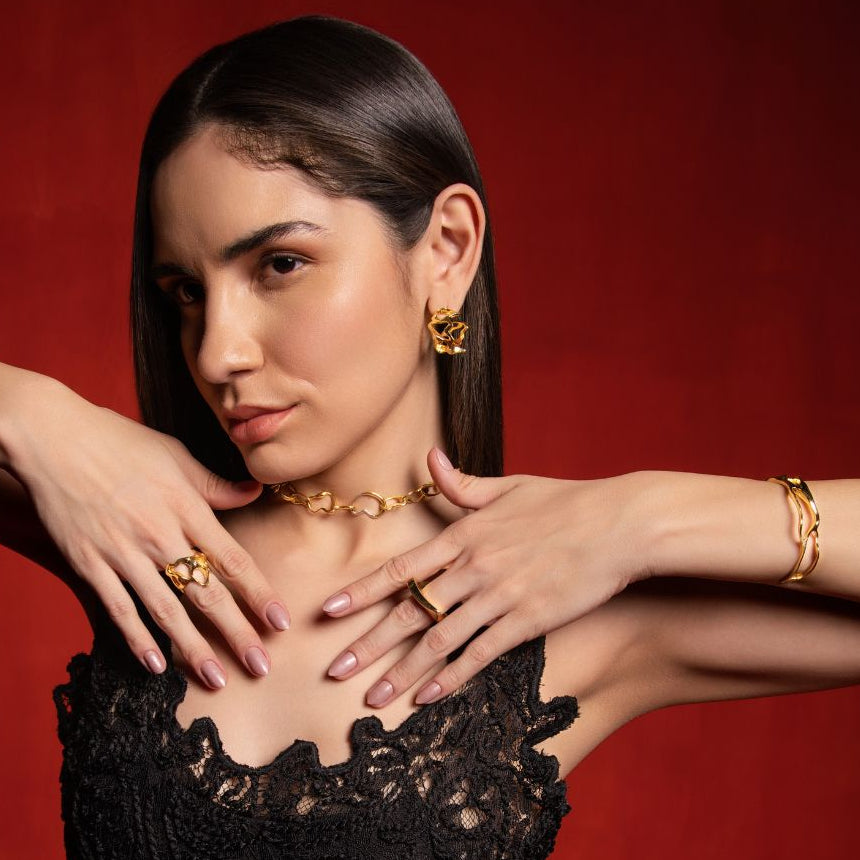 Bold Molten Gold Hoops