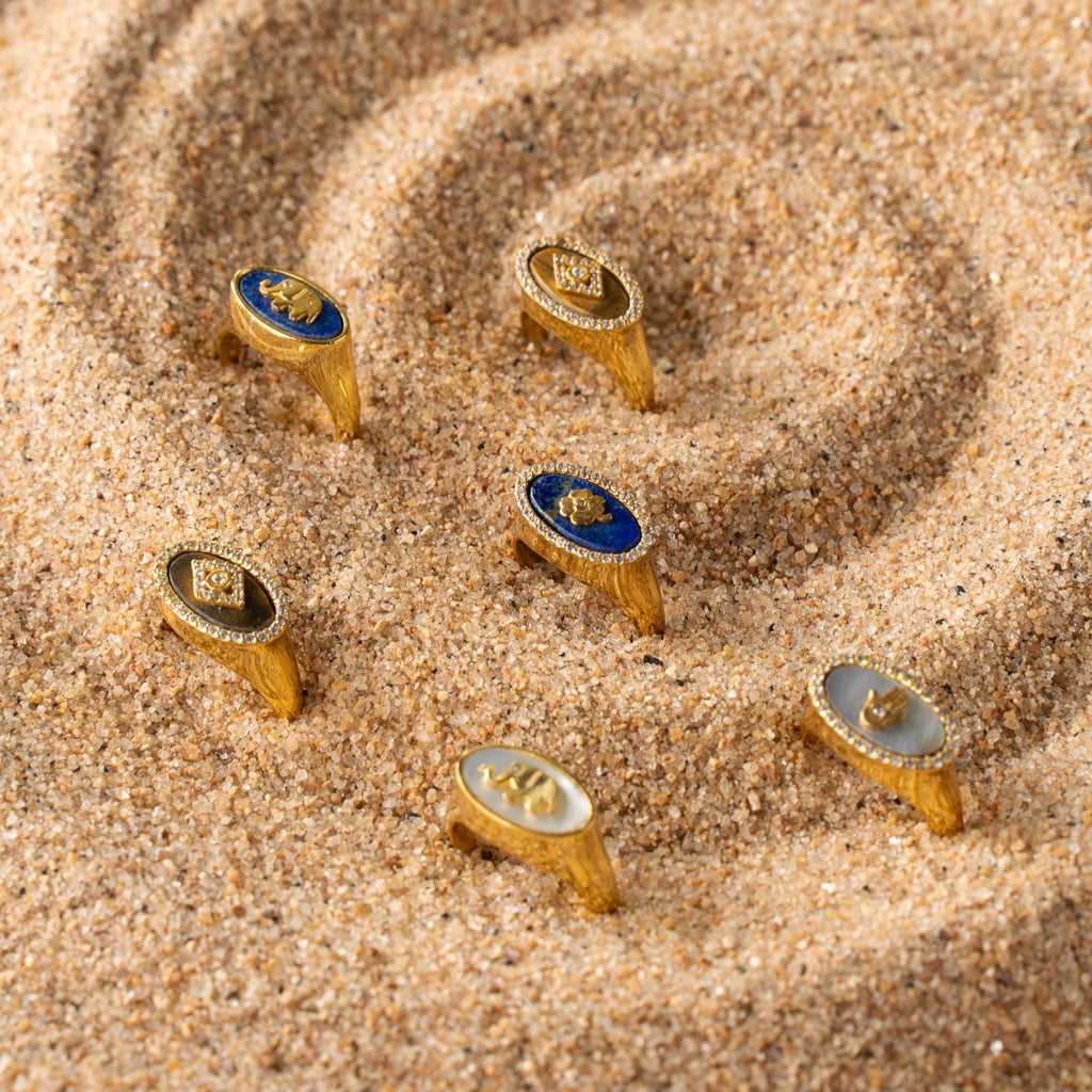 Elephant Lapis Lazuli Signet Ring