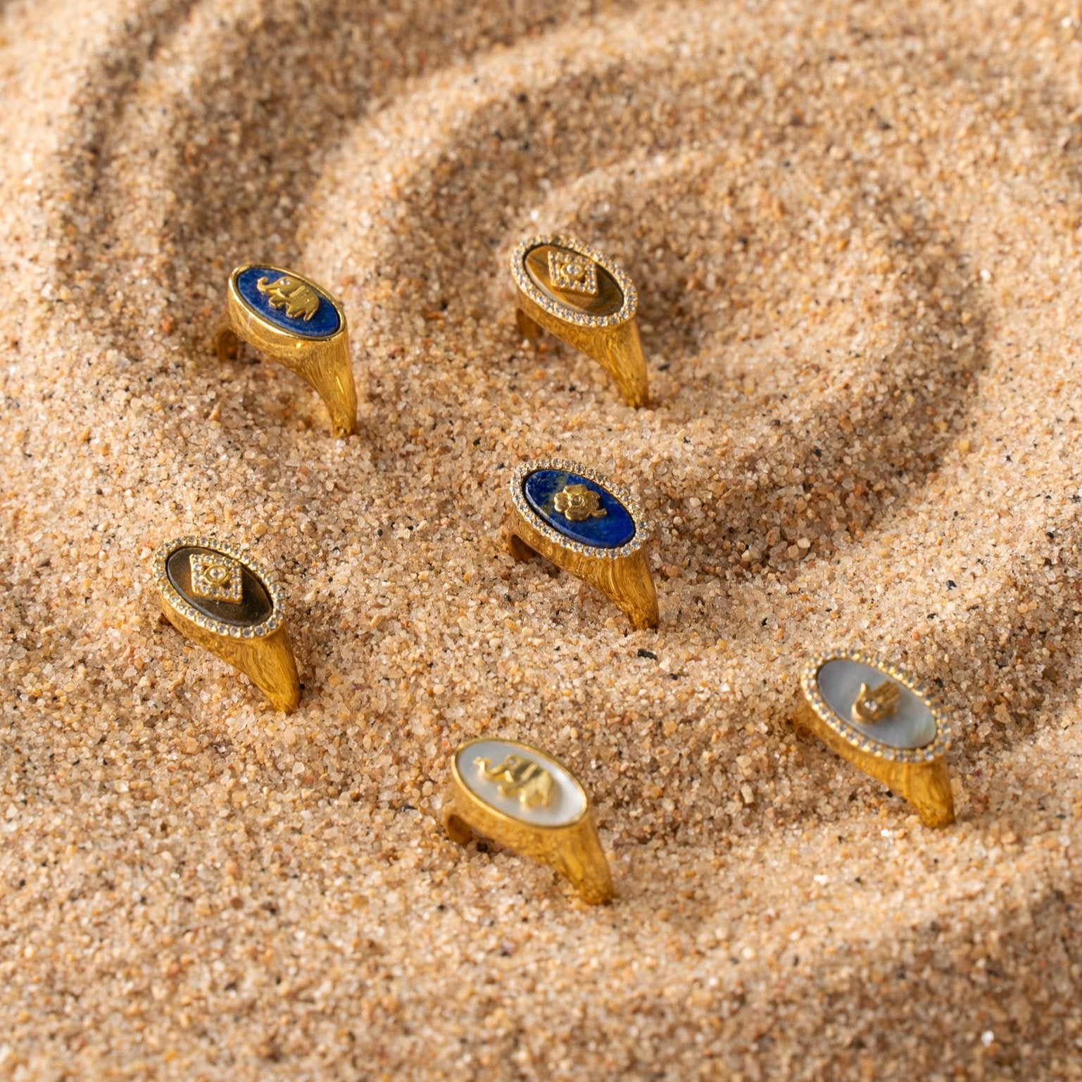 Elephant Lapis Lazuli Signet Ring