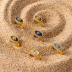 Elephant Mother of Pearl Signet Ring