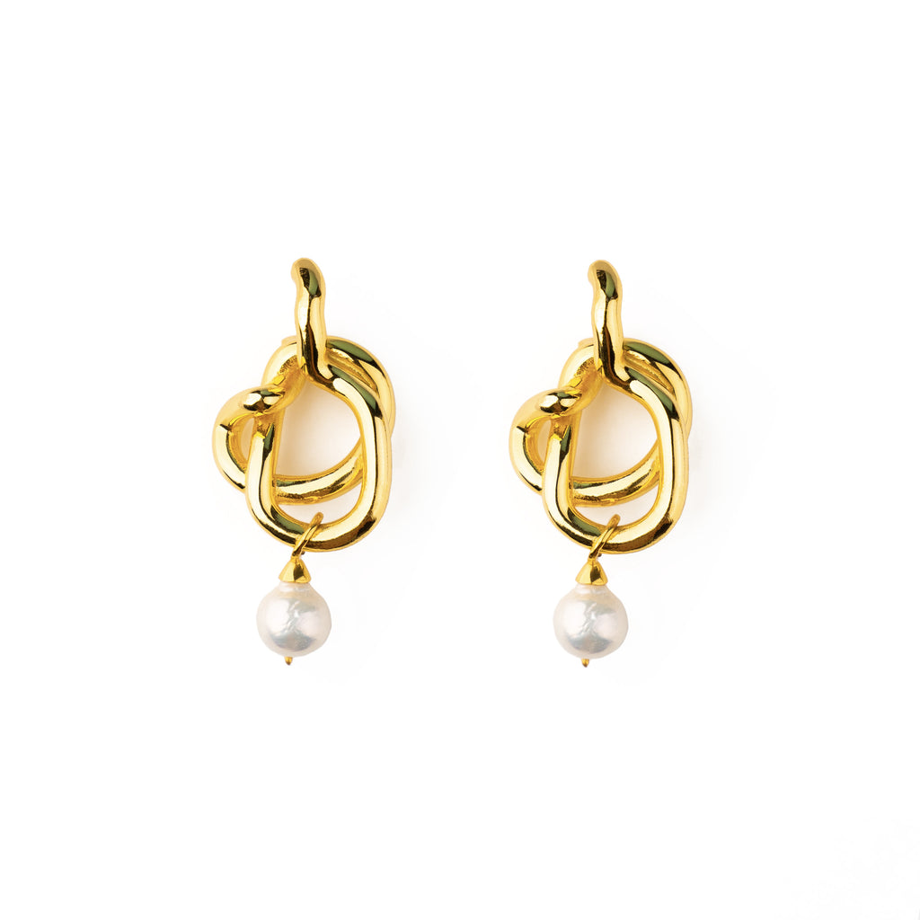 Freeform Knot Statement Earrings