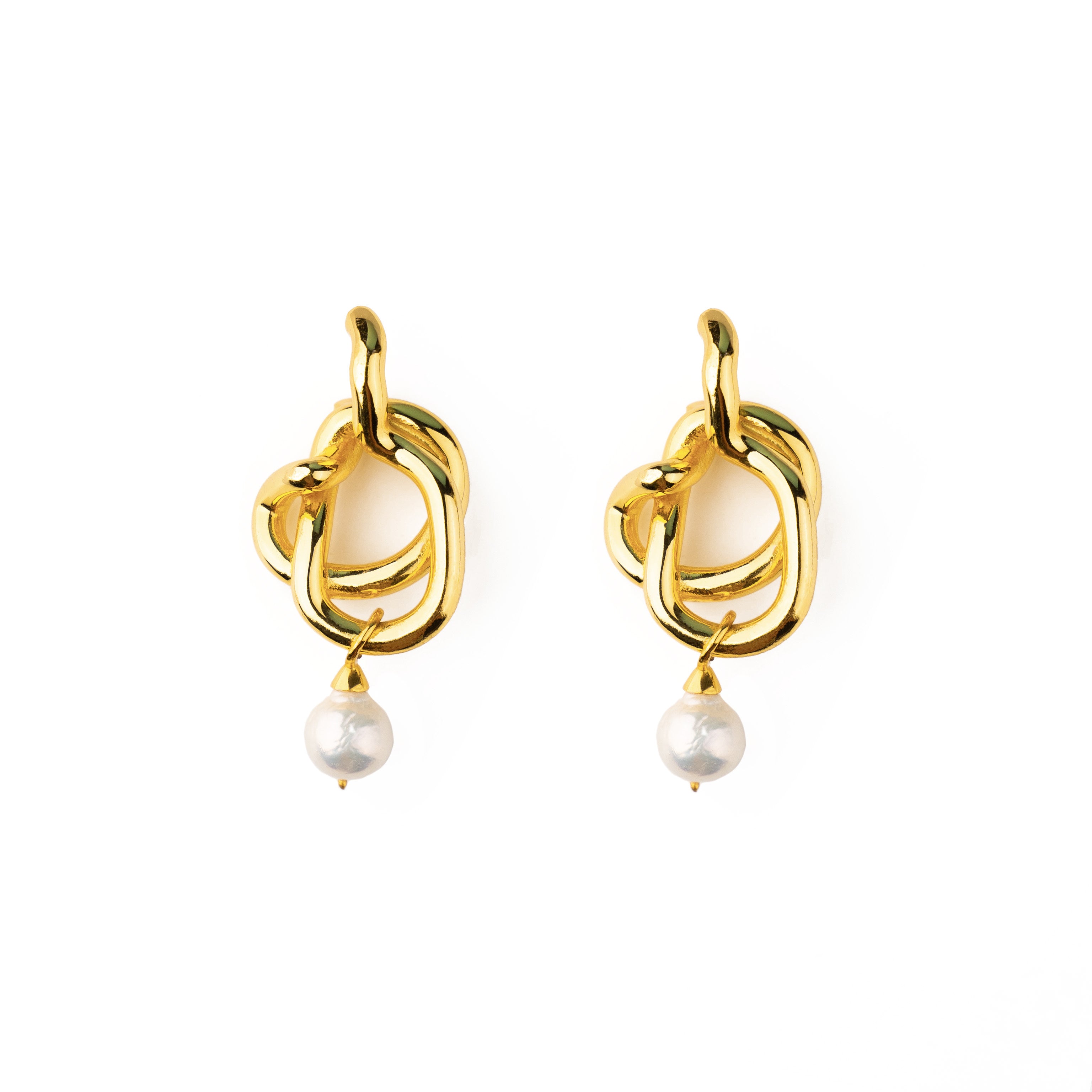 Freeform Knot Statement Earrings