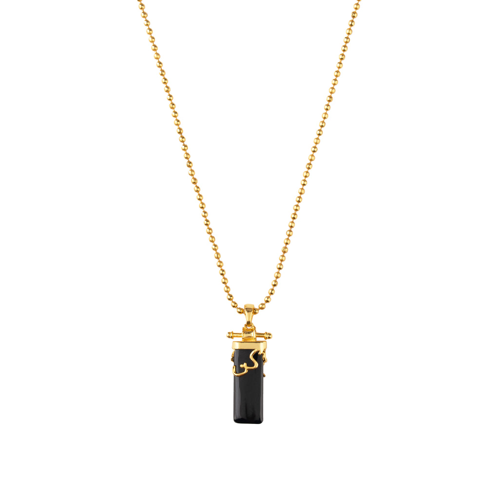 Kun Faya Kun Necklace in Black Onyx