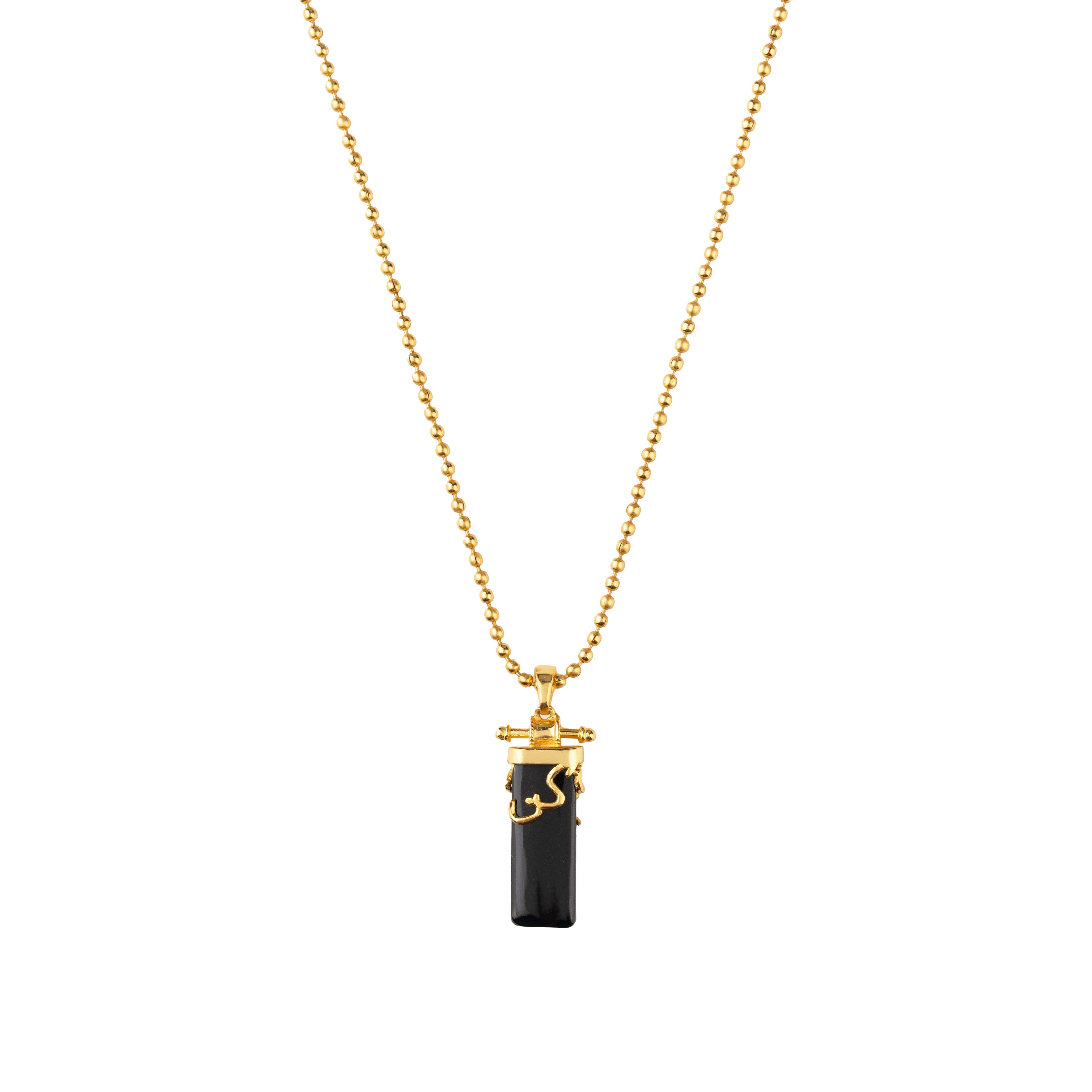 Kun Faya Kun Necklace in Black Onyx