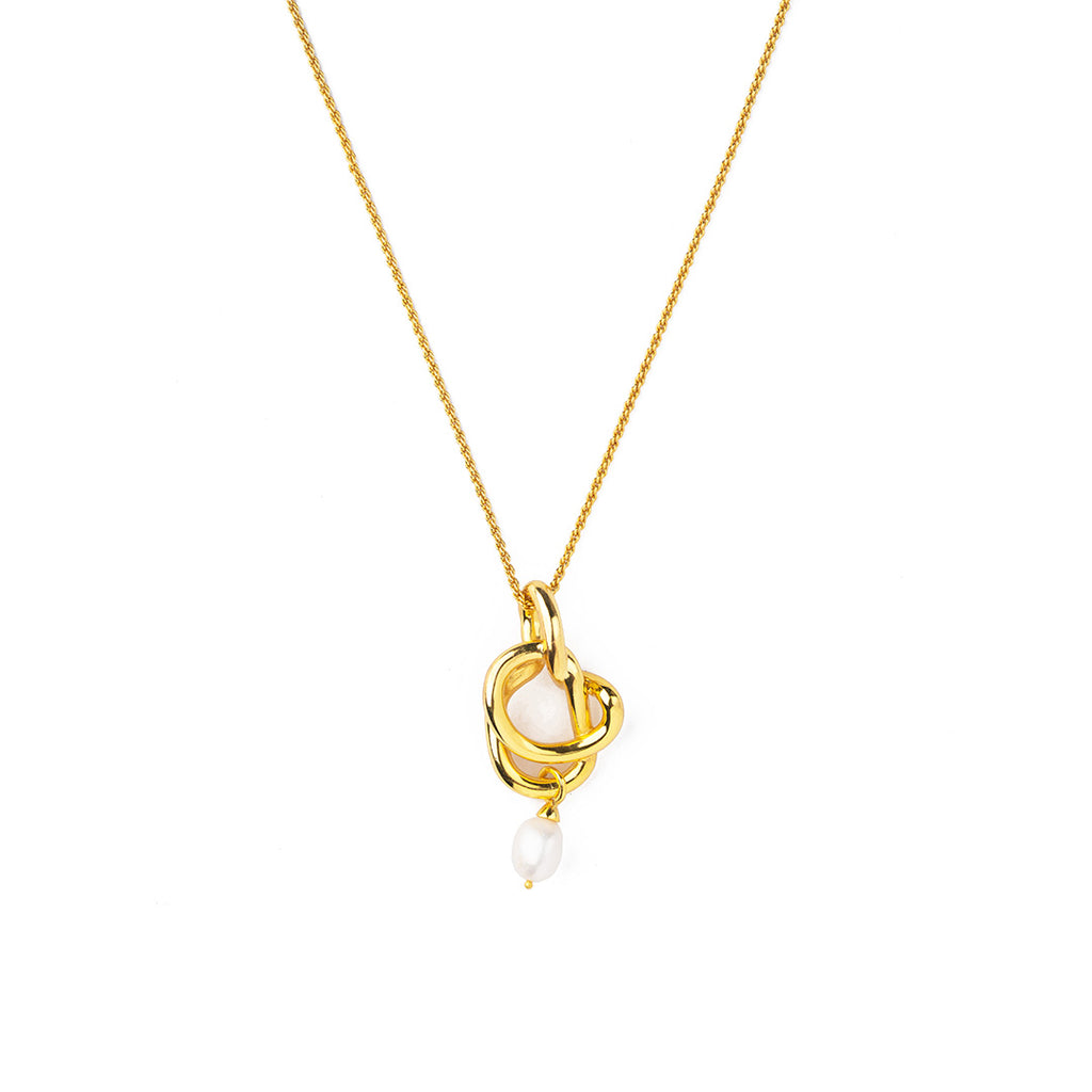 Manushi Chhillar Freeform Knot Statement Pendant Necklace