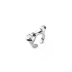 Diana Penty Gold and Silver Blob Ring ( Set of 2 )