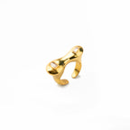 Diana Penty Gold and Silver Blob Ring ( Set of 2 )