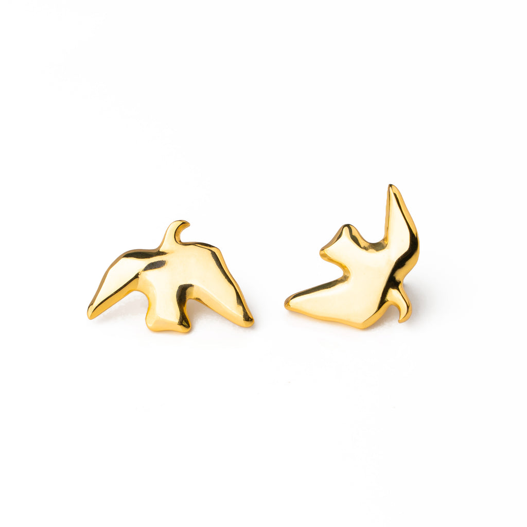 Edgy Bird Studs