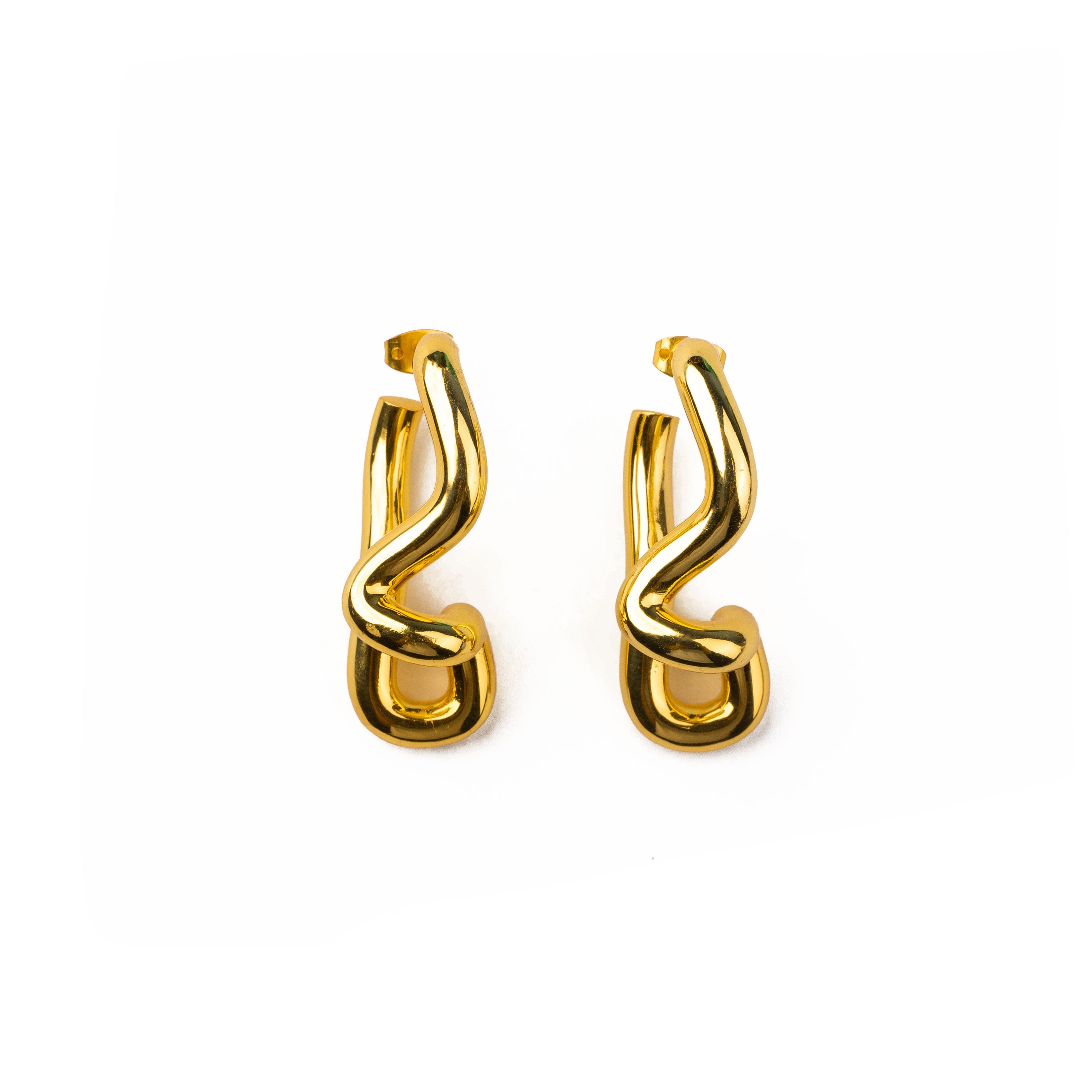 Freeform Gold Hoops
