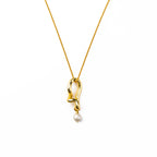 Freeform Pearl Drop Pendant Necklace