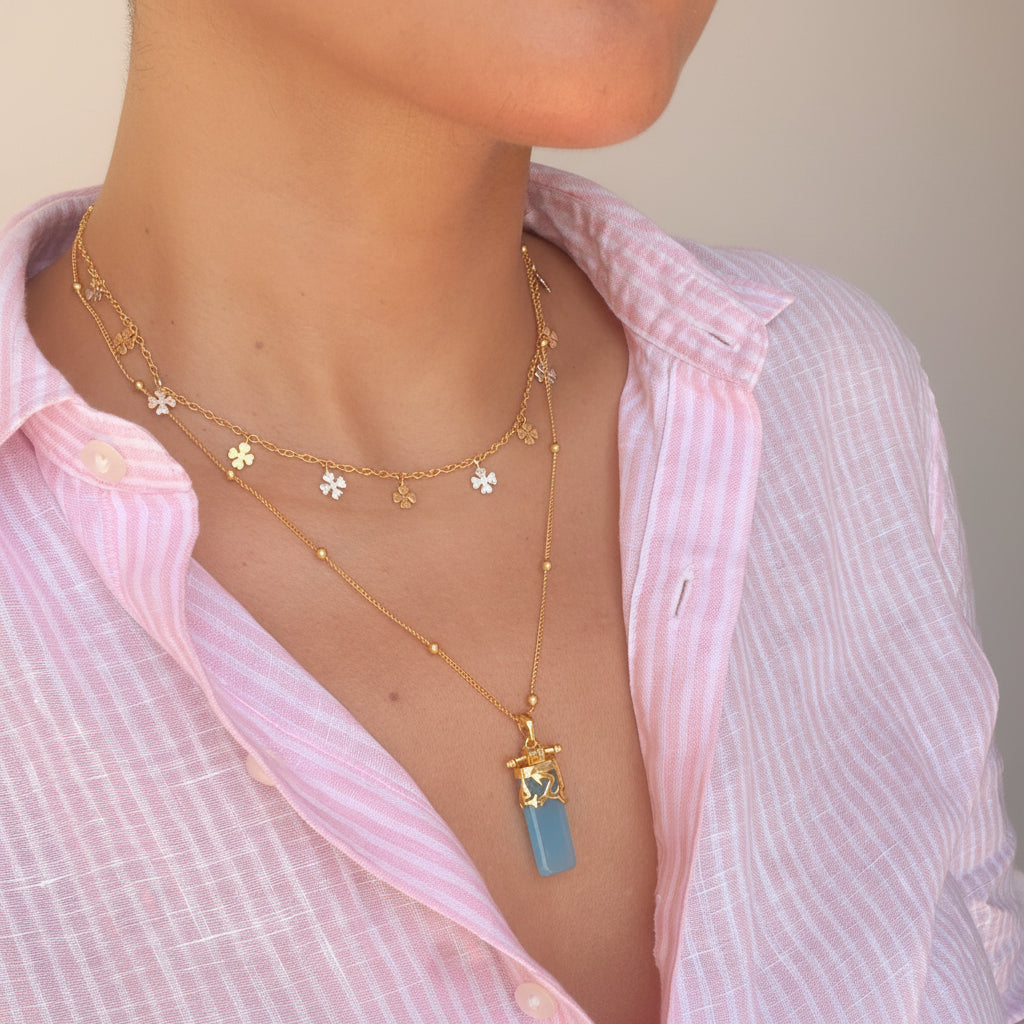 Mix Metal Clover leaf trinket Neckchain