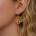 Lace Bloom Gold Earrings