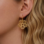 Lace Bloom Gold Earrings