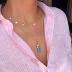 Kun Faya Kun Necklace in Blue Chalcedony