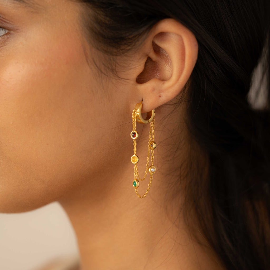 Navrattan Fringe Ear Huggies