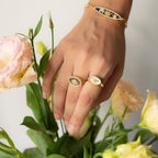 Evil Eye Signet Ring - Tiger Eye