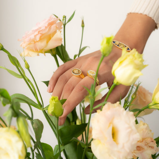 Evil Eye Signet Ring - Tiger Eye
