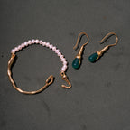 Molten Muse Green Aventurine Earrings