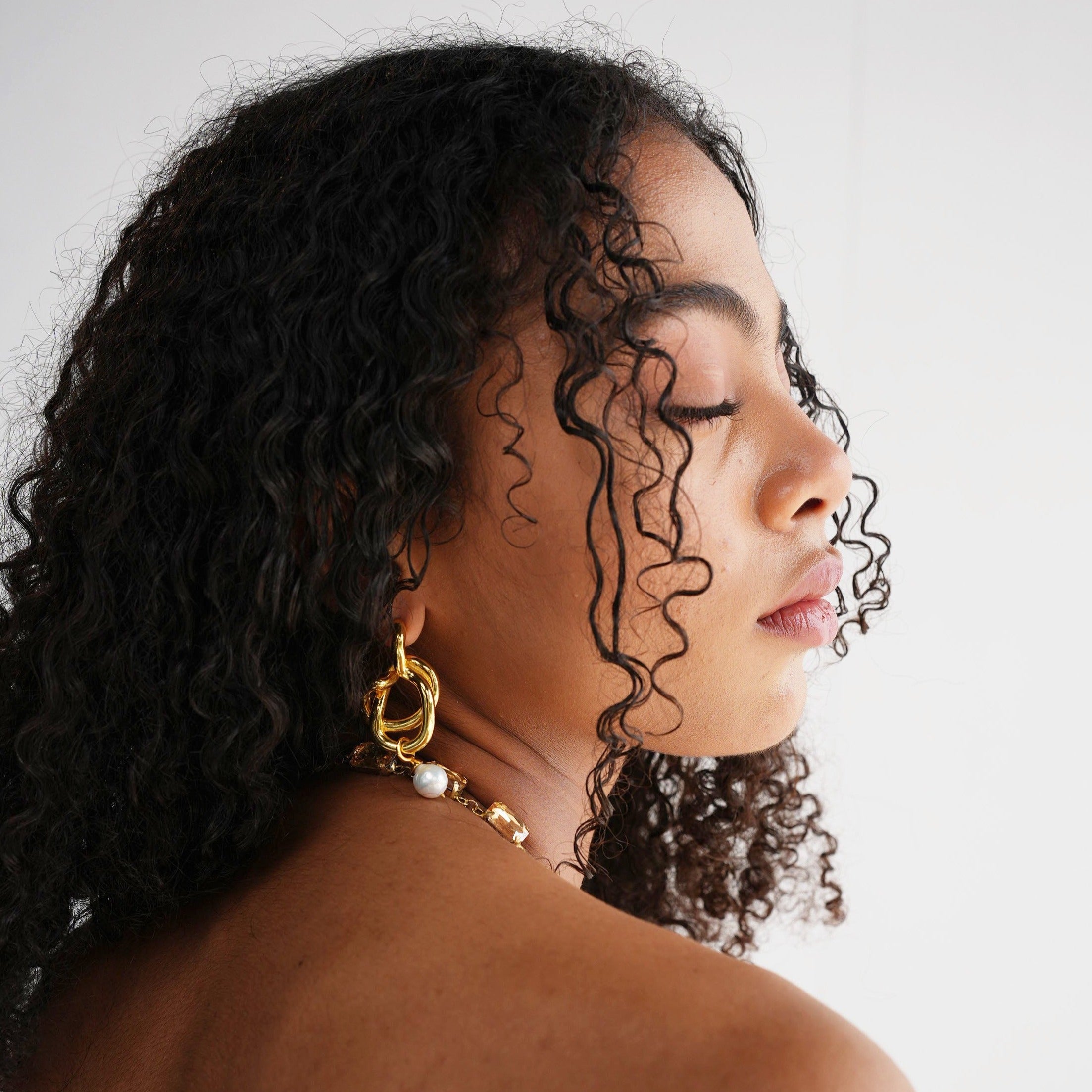 Freeform Knot Statement Earrings