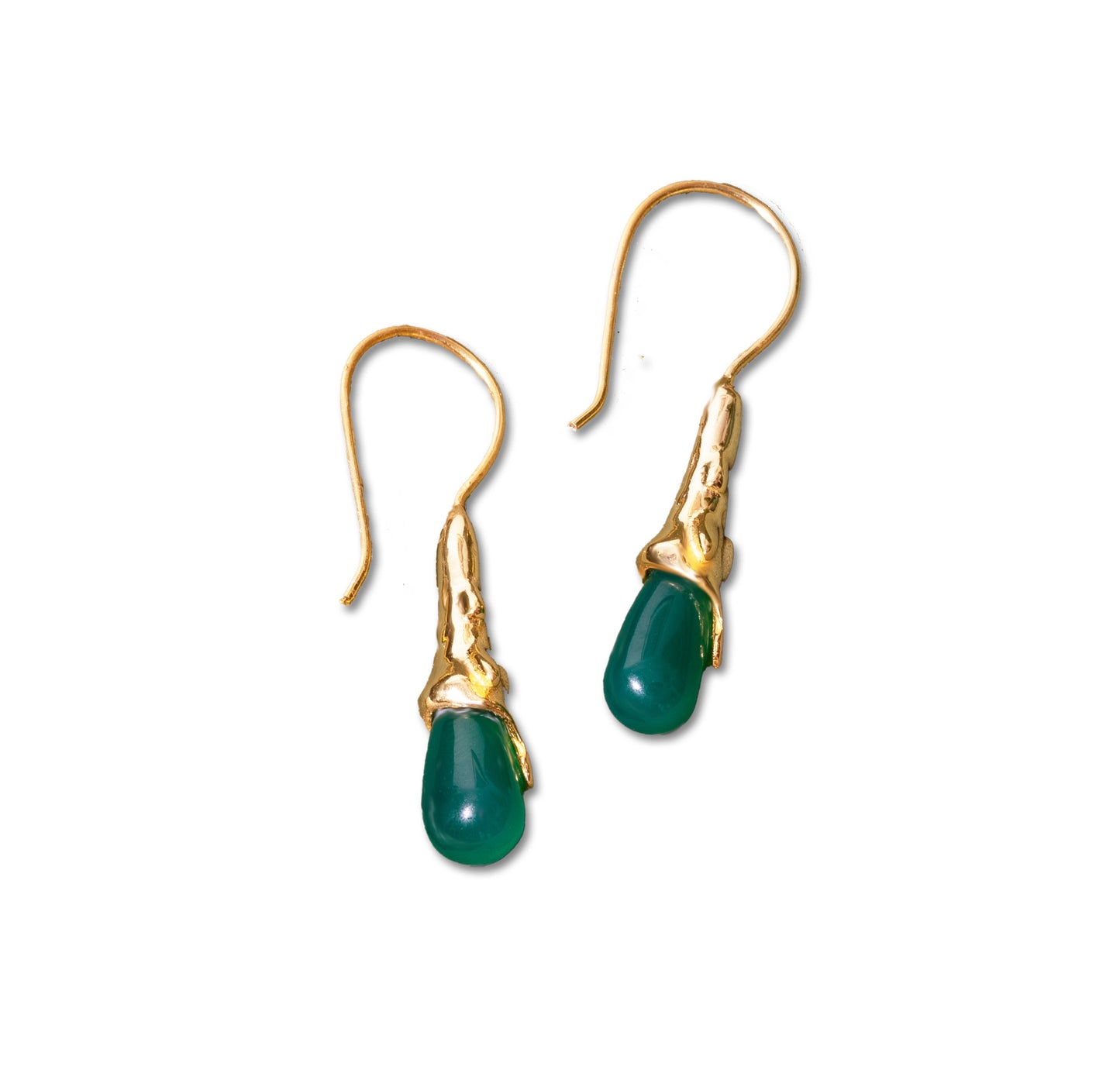 Molten Muse Green Aventurine Earrings