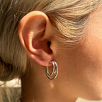 Trio Silver Hoops