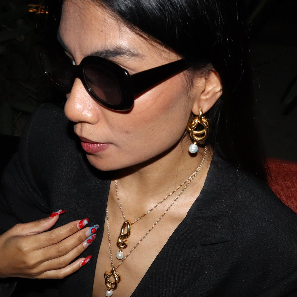 Freeform Knot Statement Earrings