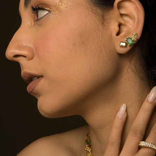 Emerald Brick Studs