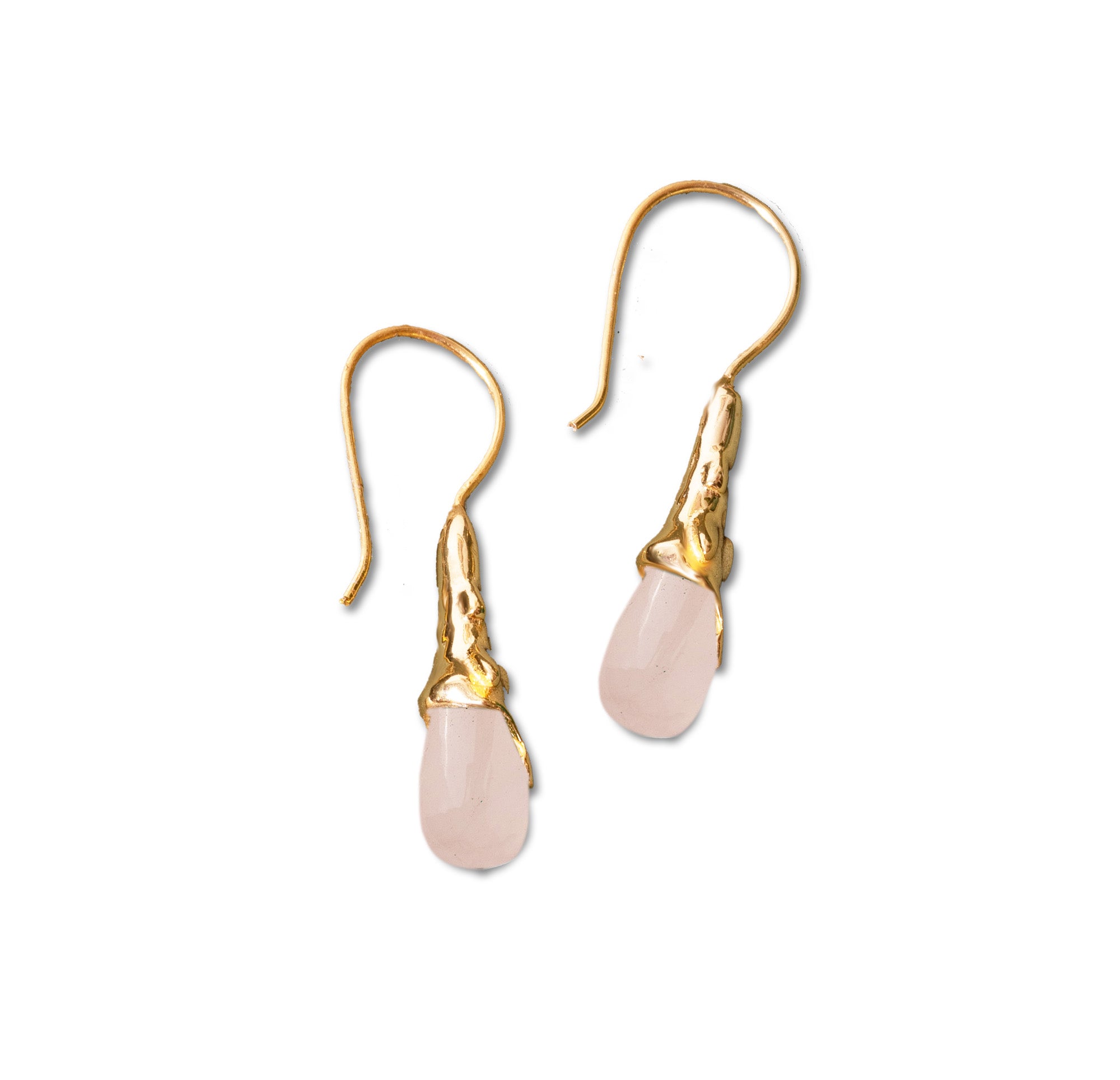 Molten Muse Rose Quartz Earrings
