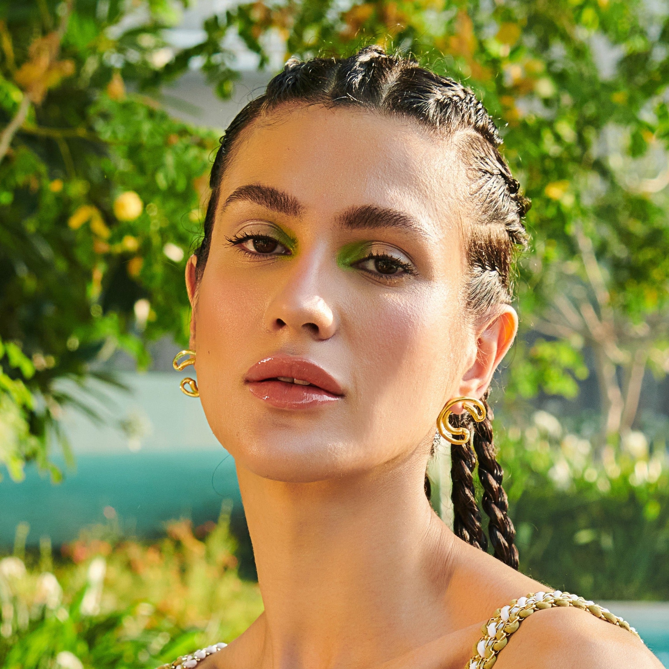 Spiral Gold Hoops