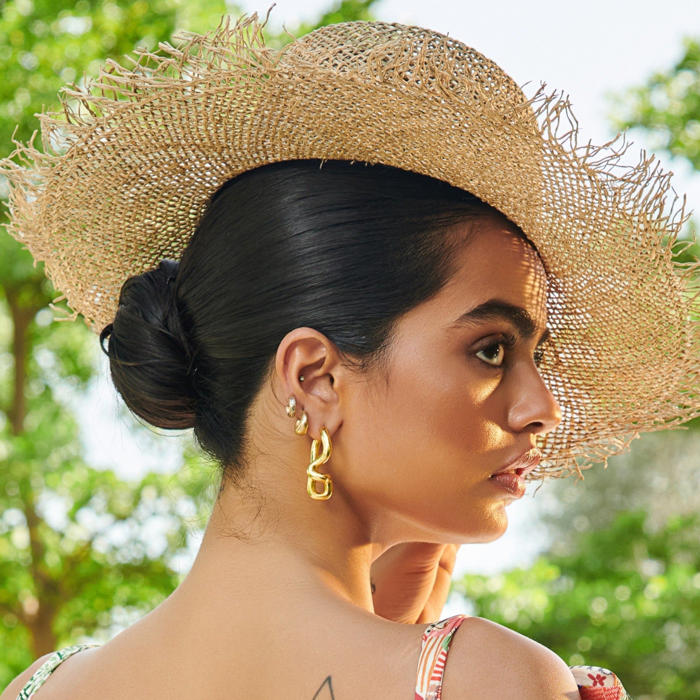 Freeform Gold Hoops