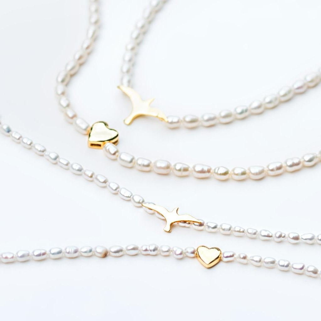 Bubble Heart Pearl Choker