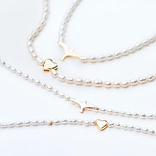 Bubble Heart Pearl Bracelet
