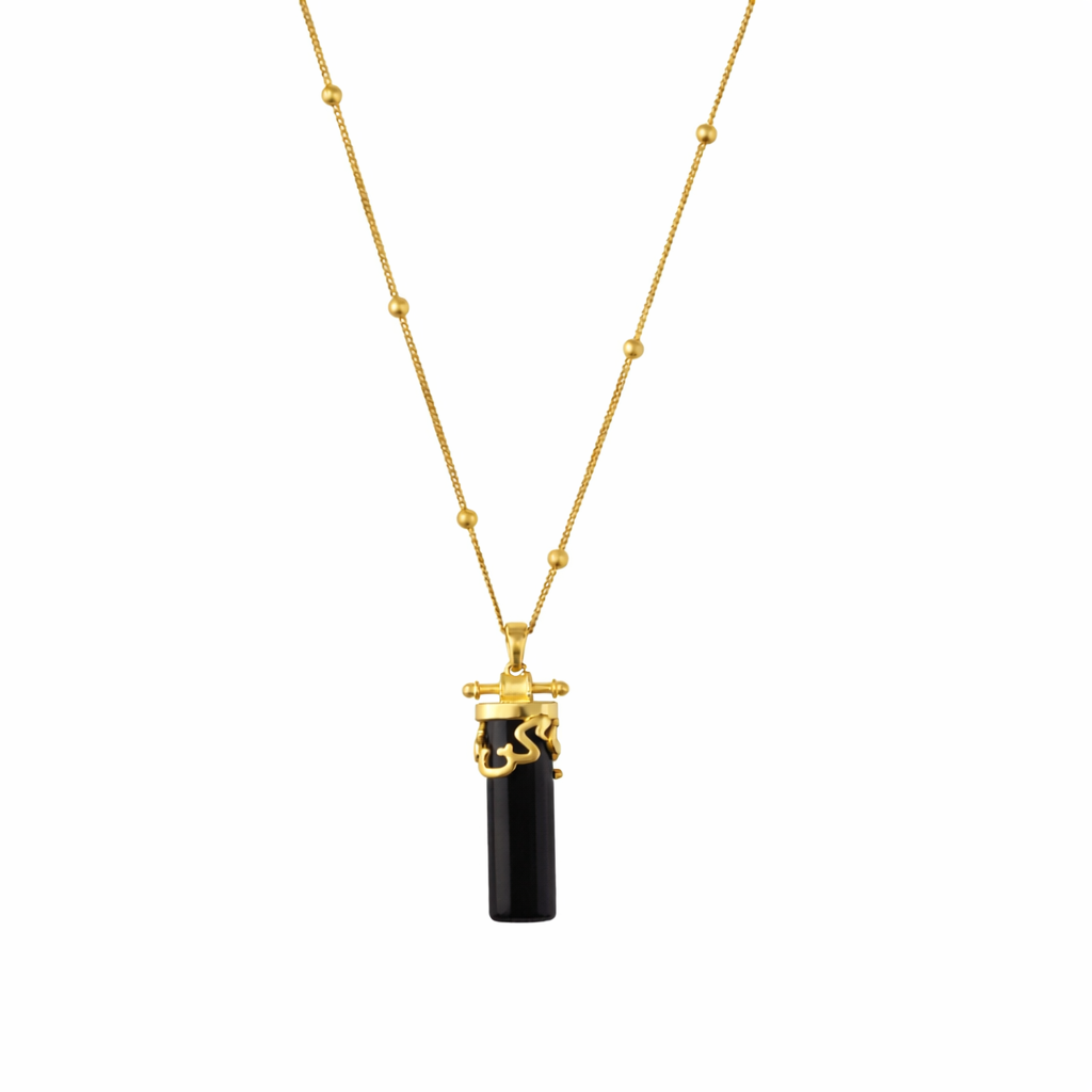 Kun Faya Kun Necklace in Black Onyx