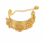 Lace Bloom Gold Bracelet Cuff