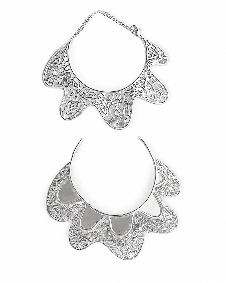 Lace Silver Bangle
