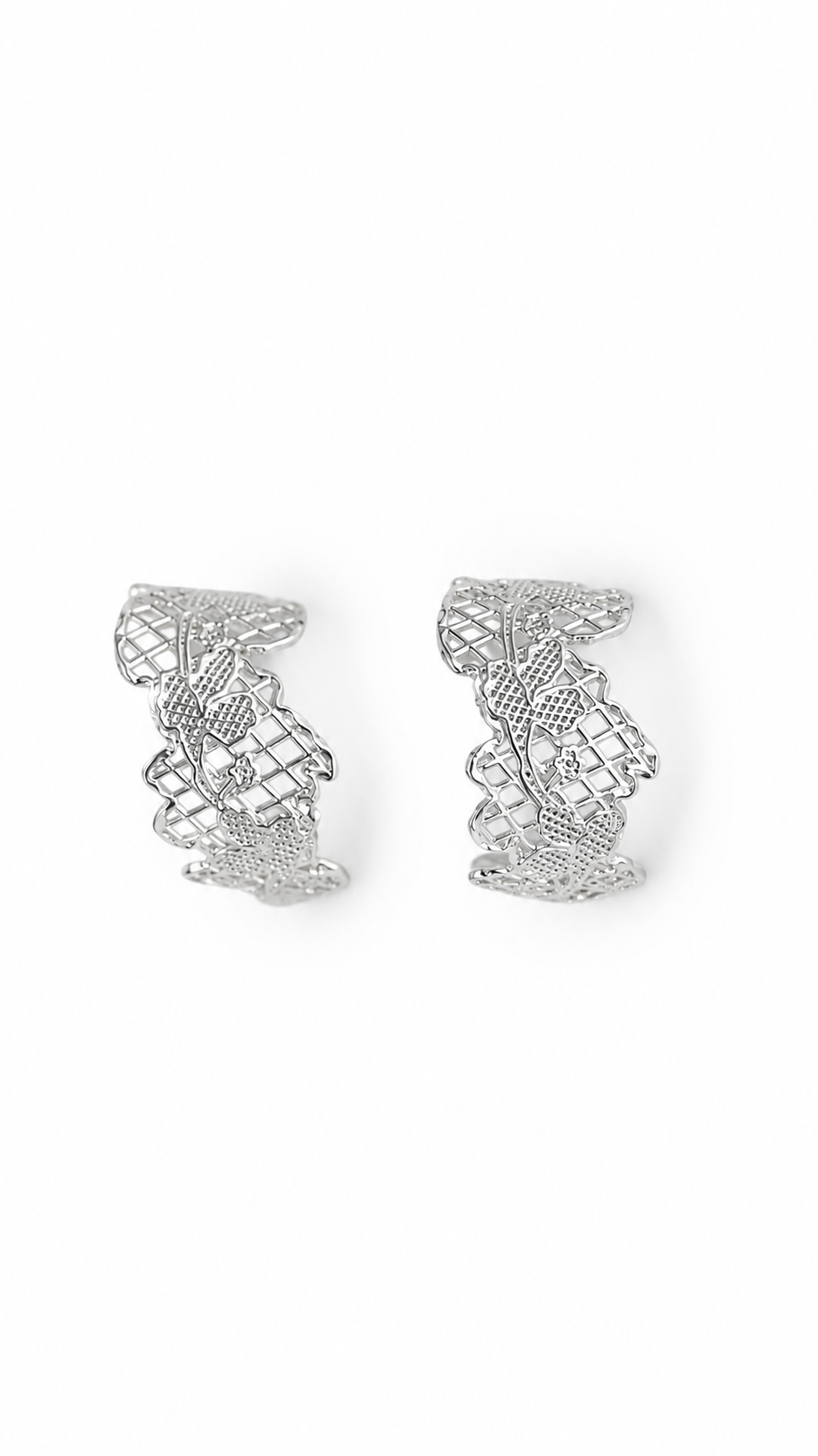 Lacelle Silver Hoops