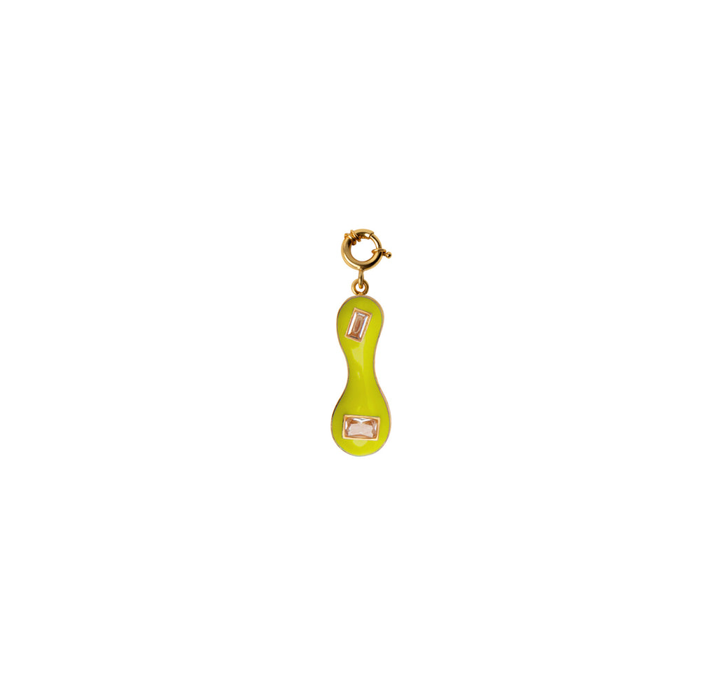 Lime Yellow blob Charm